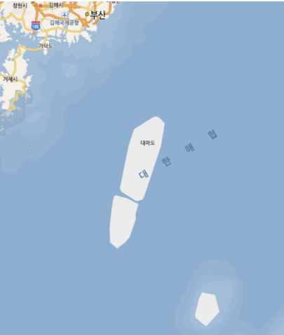 대마도 지도 사진