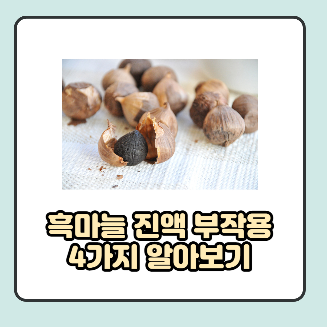 흑마늘 진액 부작용