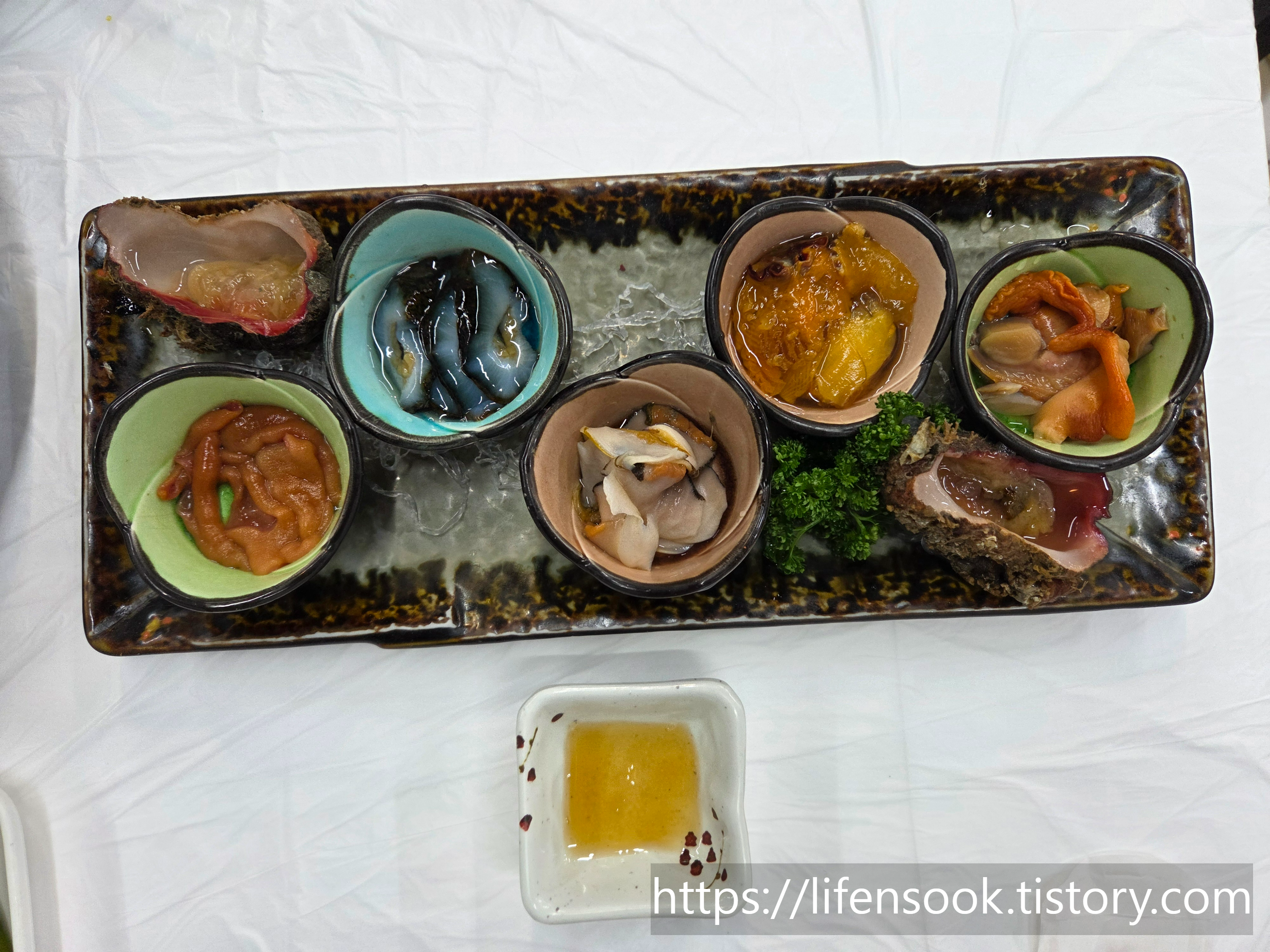통영대물다찌 해산물 모듬