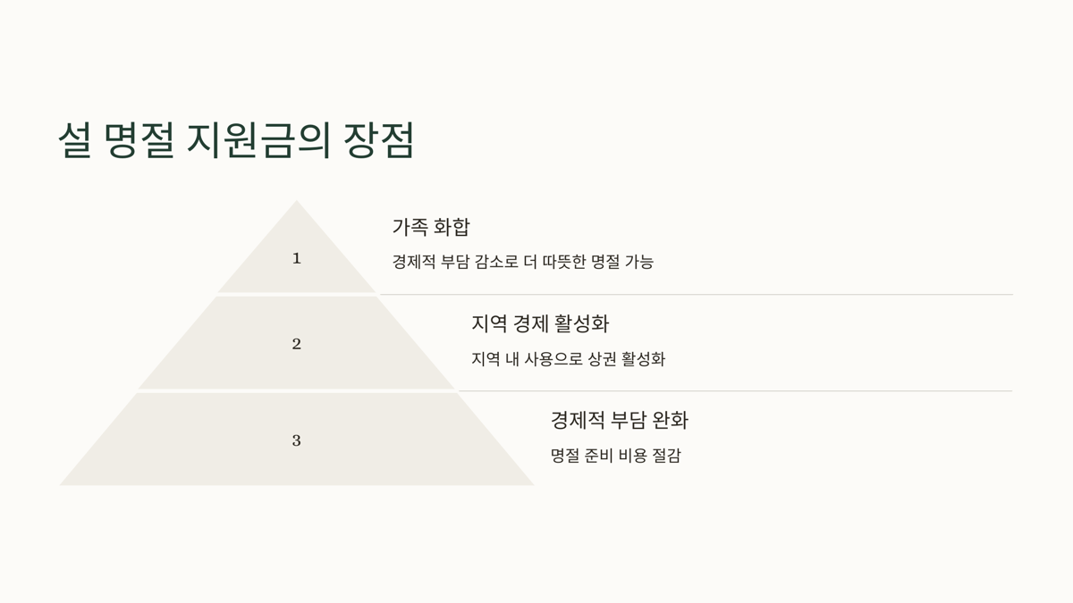 설 명절 지원금, 민생회복지원금 장점