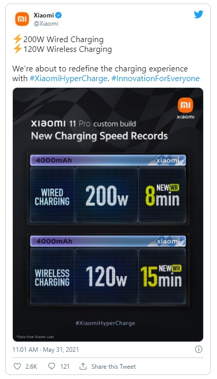 [스마트폰 충전기술 경쟁] 단 8분 만에 완충?...안전문제는? VIDEO:Xiaomi’s new fast-charging technology can charge a 4000mAh battery in 8 minutes