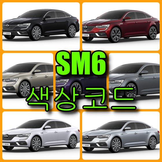  르노삼성자동차 SM6 7가지 색상 확인법과 붓펜(색상코드, 컬러코드)