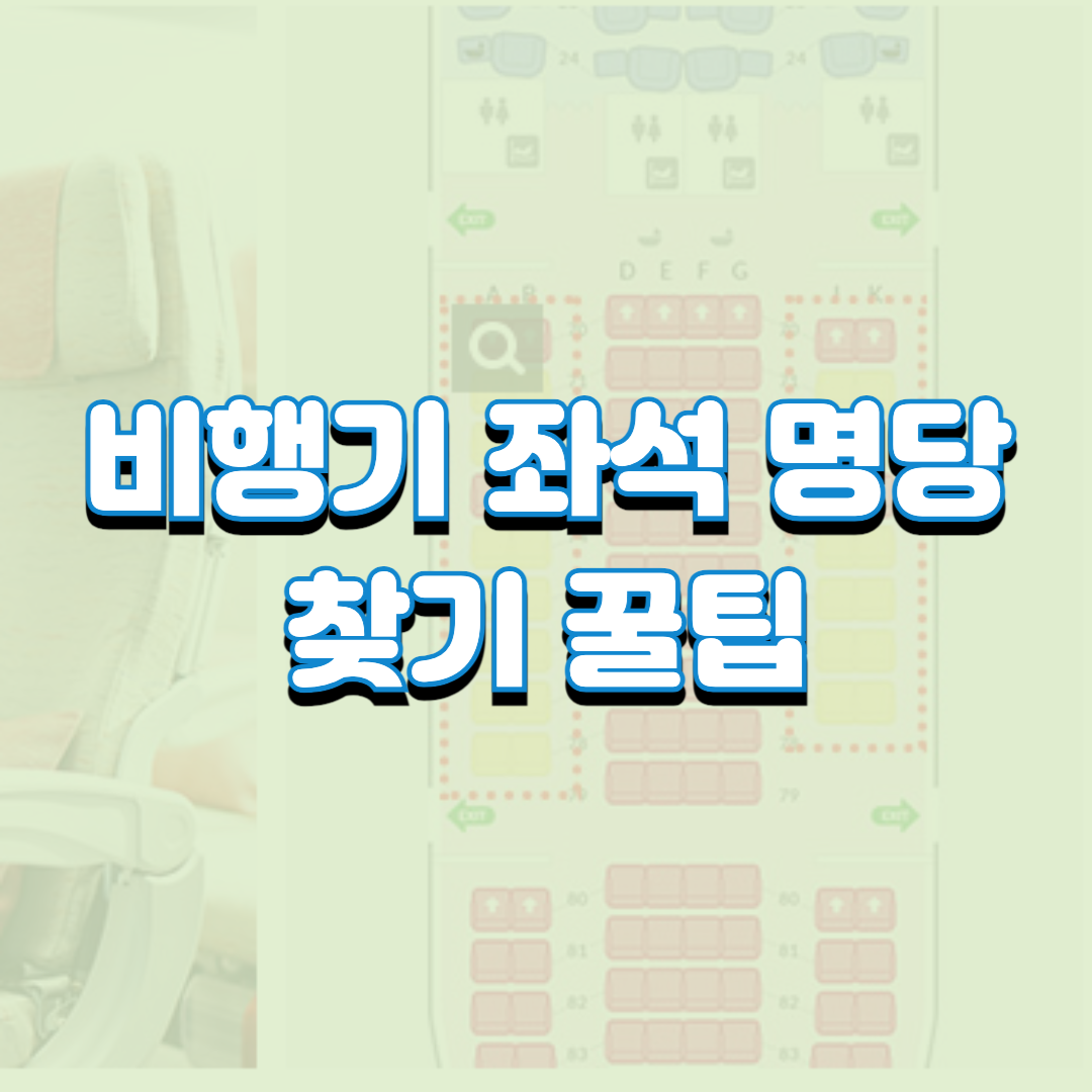  비행기 좌석 명당 찾기 꿀팁