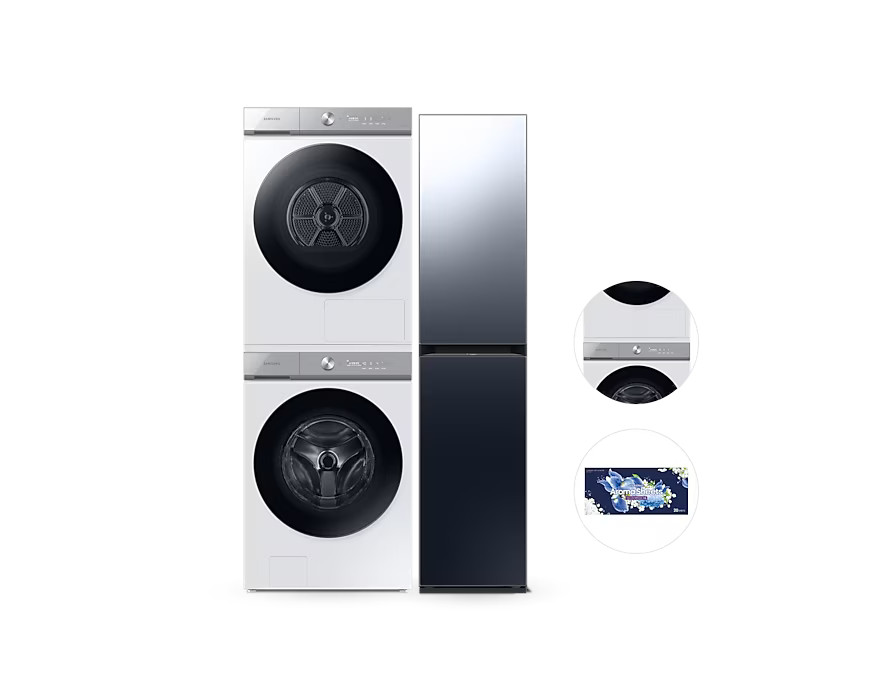 Samsung WF21DV20BWWL18 BESPOKE 그랜데 AI 21 kg + 20 kg