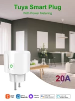  Tuya 16A 미니 와이파이 스위치 DIY 2 방향 원격 제어 타이머 릴레이 자동화 스마트 라이프 Alexa Google 홈 앨리스US-Tuya 20A Wifi EU 스마트 플러그 Smart Life Power Mornitor 에너지 절약형 타이머 소켓 자동..
