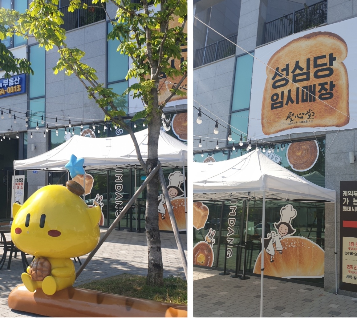  대전 성심당 DCC점 확장공사 케잌부띠끄 임시매장 위치