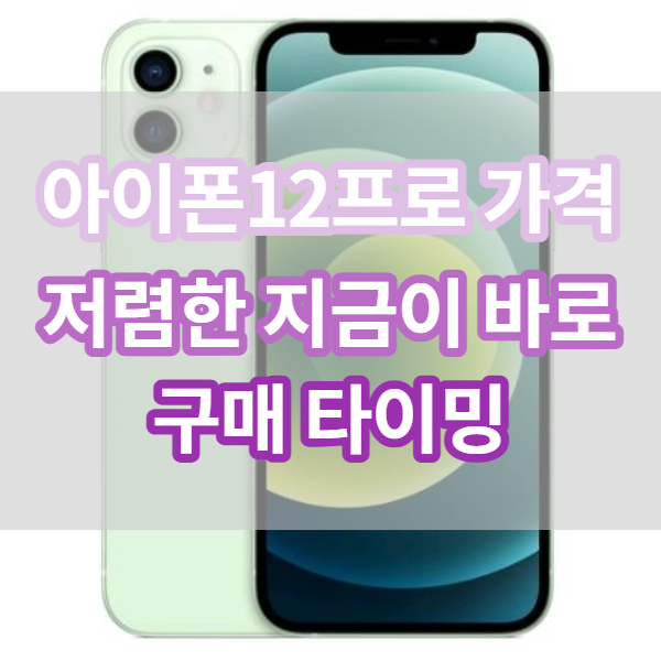  아이폰12프로 가격, 저렴한 지금이 바로 구매타이밍