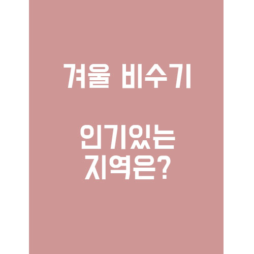  겨울 비수기, 인기있는 지역은 어디?