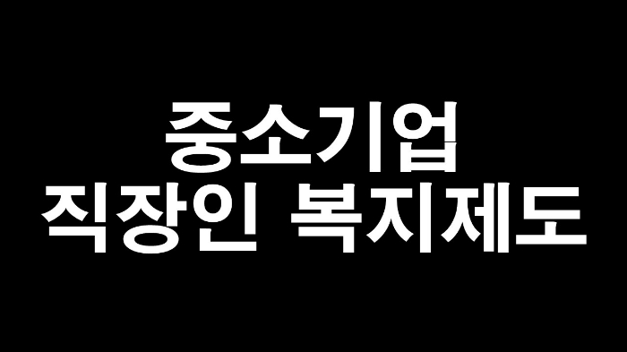  중소기업 직장인 복지제도 총정리 7가지
