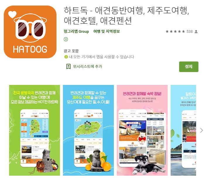  반려동물 동반 맛집 어플 / 애견 카페 앱
