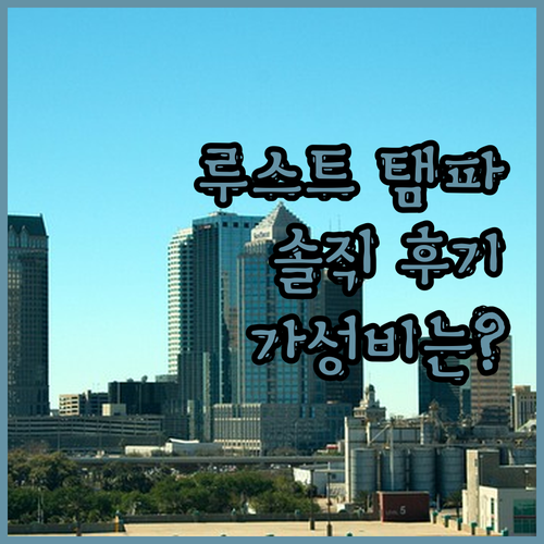 루스트 탬파 솔직 후기 가격 대비 만