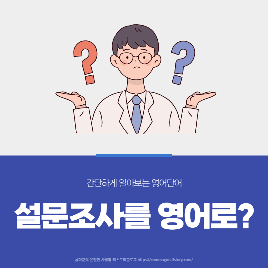  설문조사를 영어로 어떻게 쓰나요?