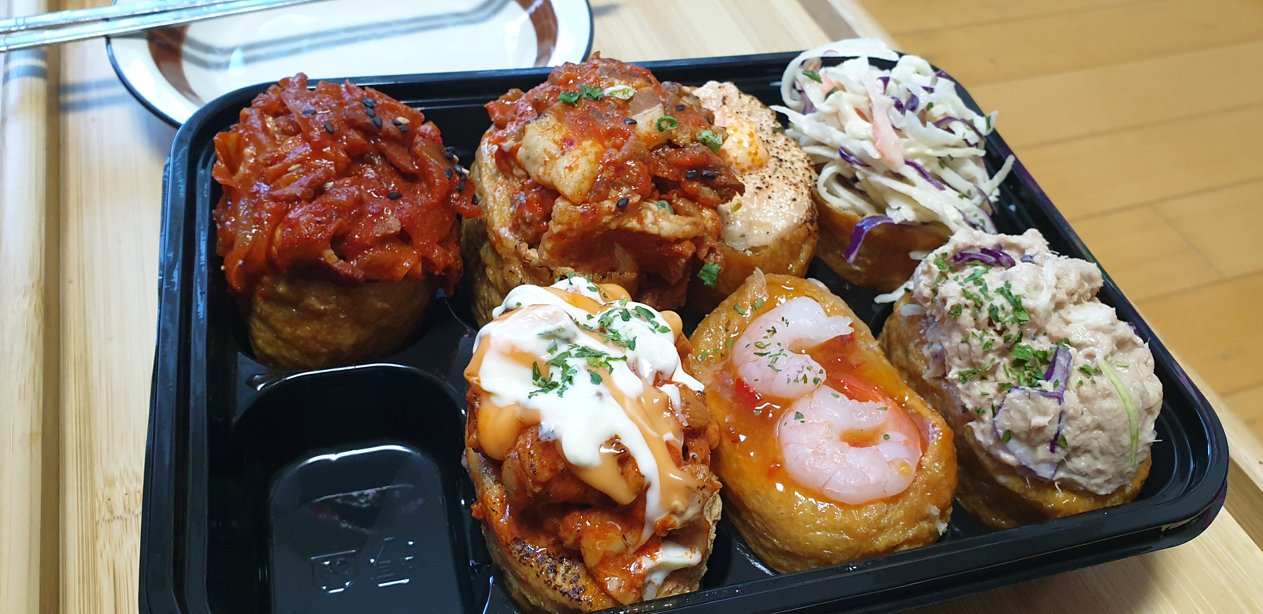  [위례] 유부야 - 수제대왕유부초밥(참치마요, 크래미, 베이컨김치, 명란마요, 칠리새우, 제육, 치즈불닭)