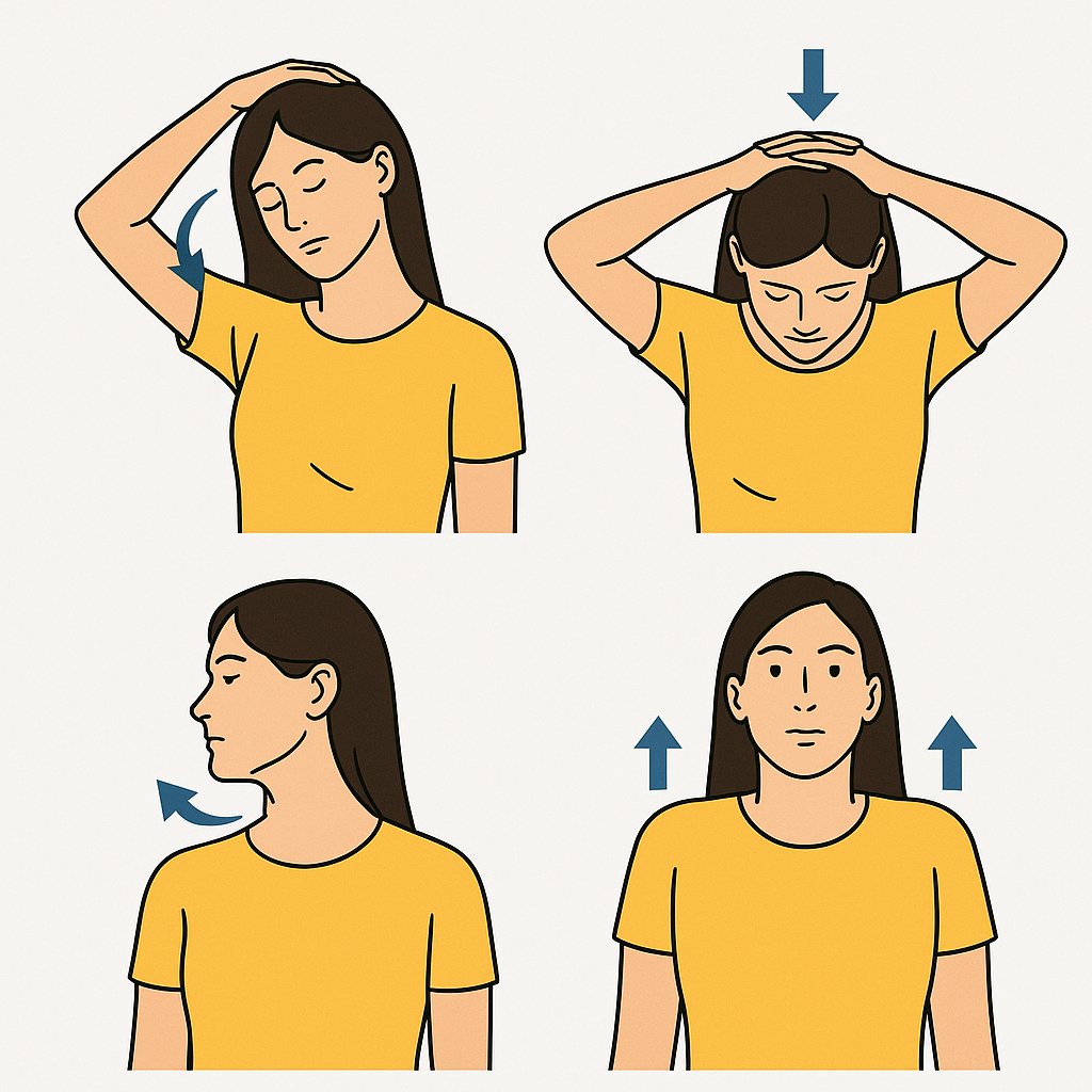 🧘 목 통증 완화를 위한 기본 스트레칭 4가지
