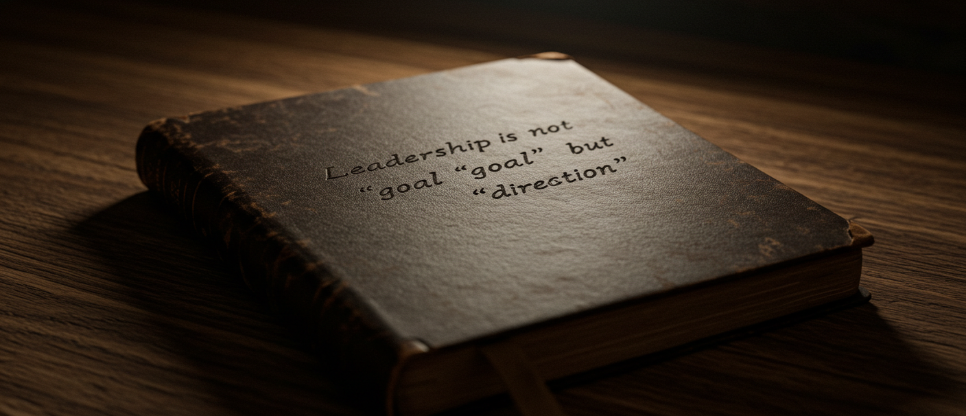 Leadership is not goal but direction