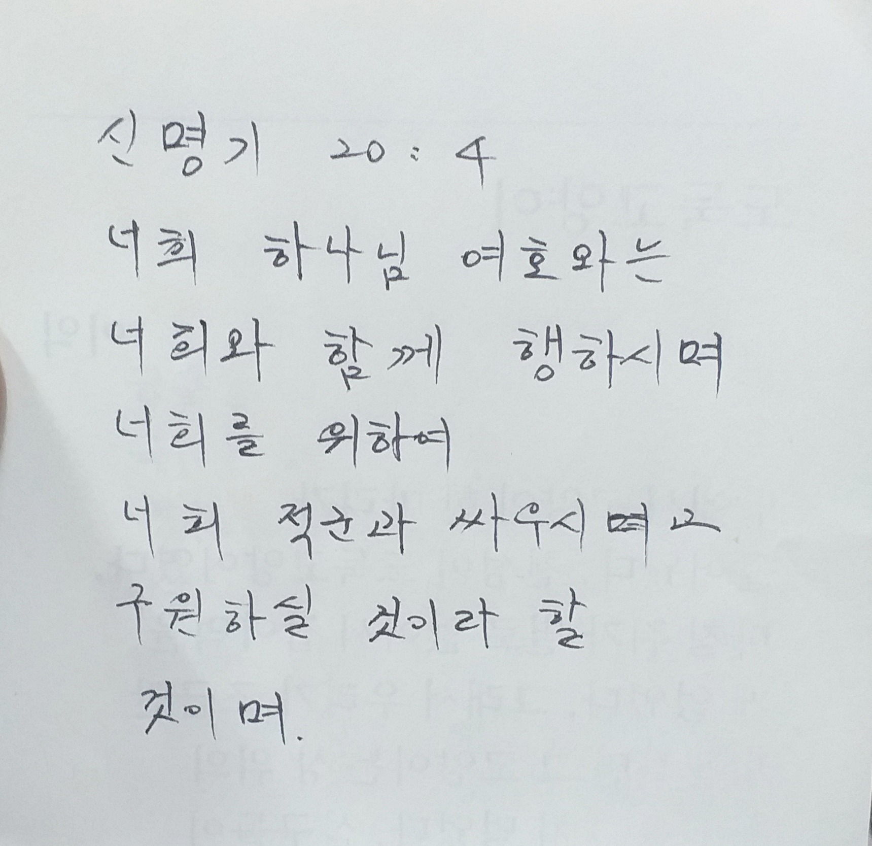 신명기 20장 4절