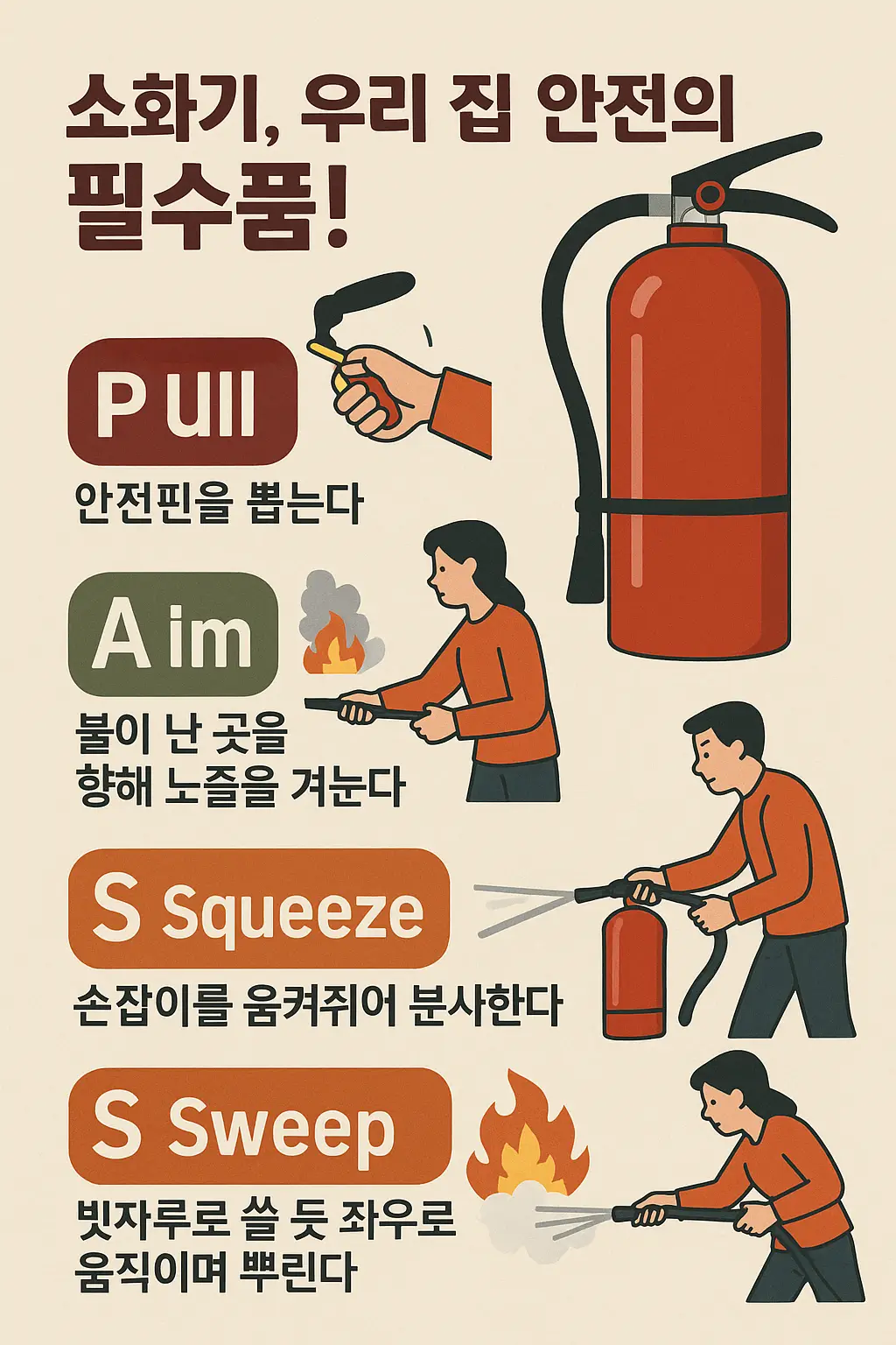 소화기 사용법 설명