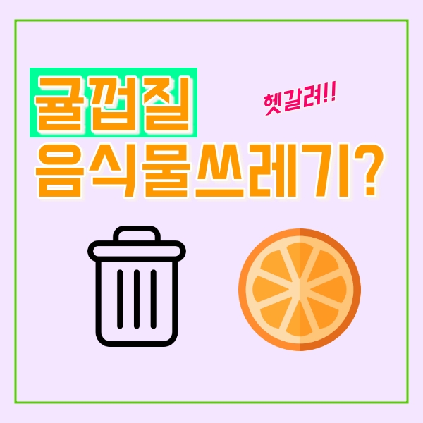  귤껍질 음식물쓰레기인가?