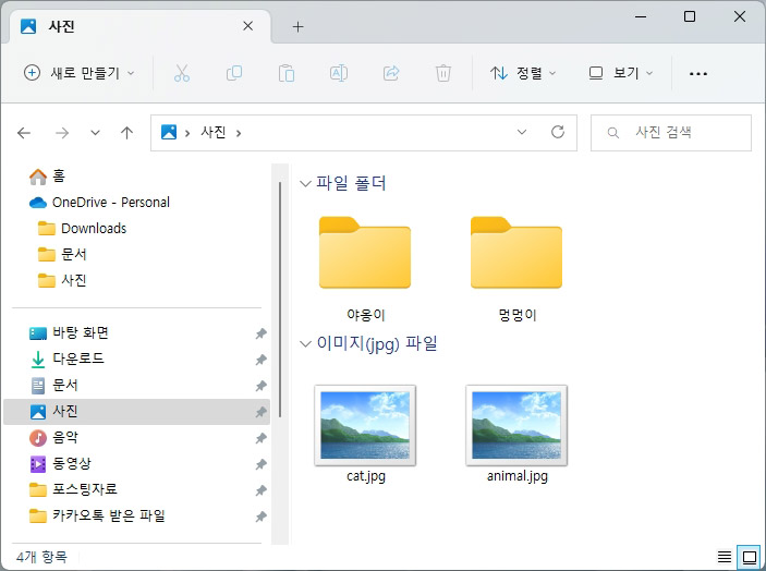 Windows 11 폴더용 사진 미리보기