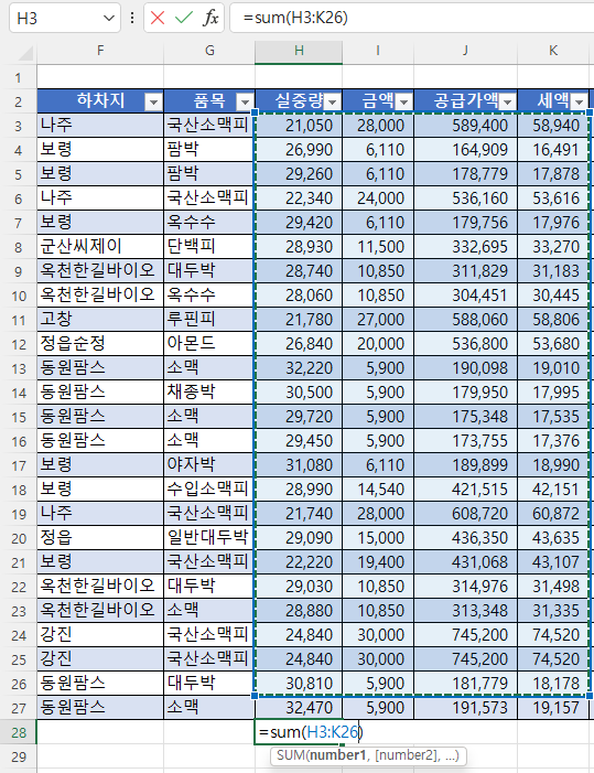 셀 참조로 표시되다가