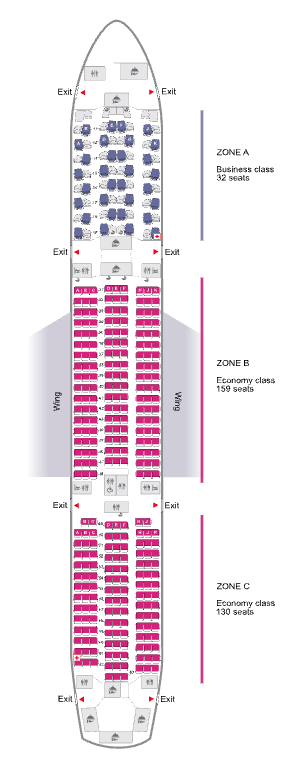 타이항공 A350-900 좌석배치도