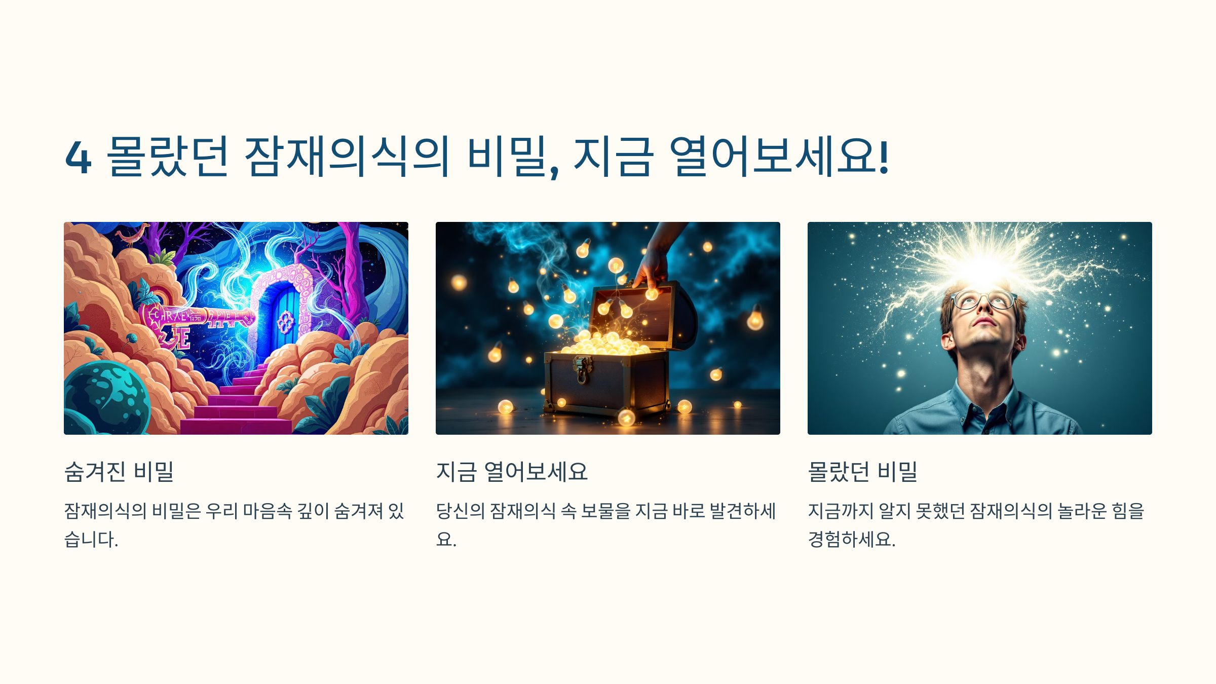 몰랐던 잠재의식의 비밀, 지금 열어보세요! 🔓✨