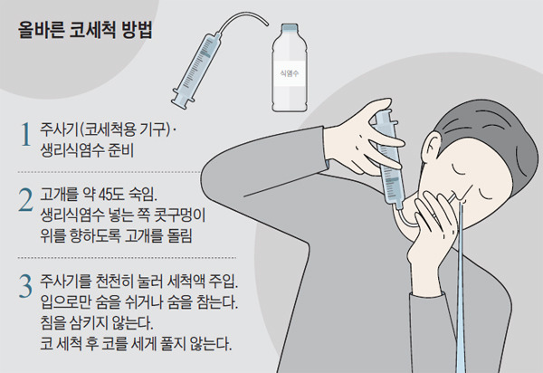 코세척의 효과 - 올바른 코세척 방법