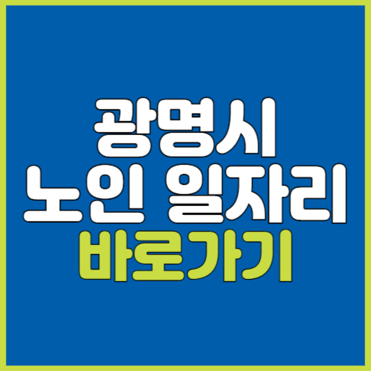 광명시 노인 일자리