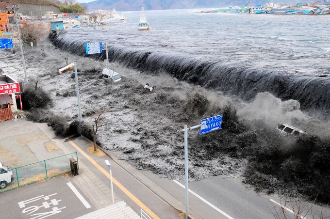 동일본 대지진 발생 모습