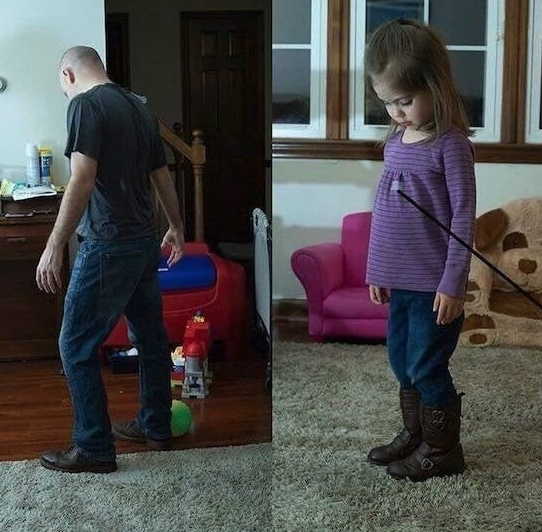  아빠가 포토샵 장인일 때