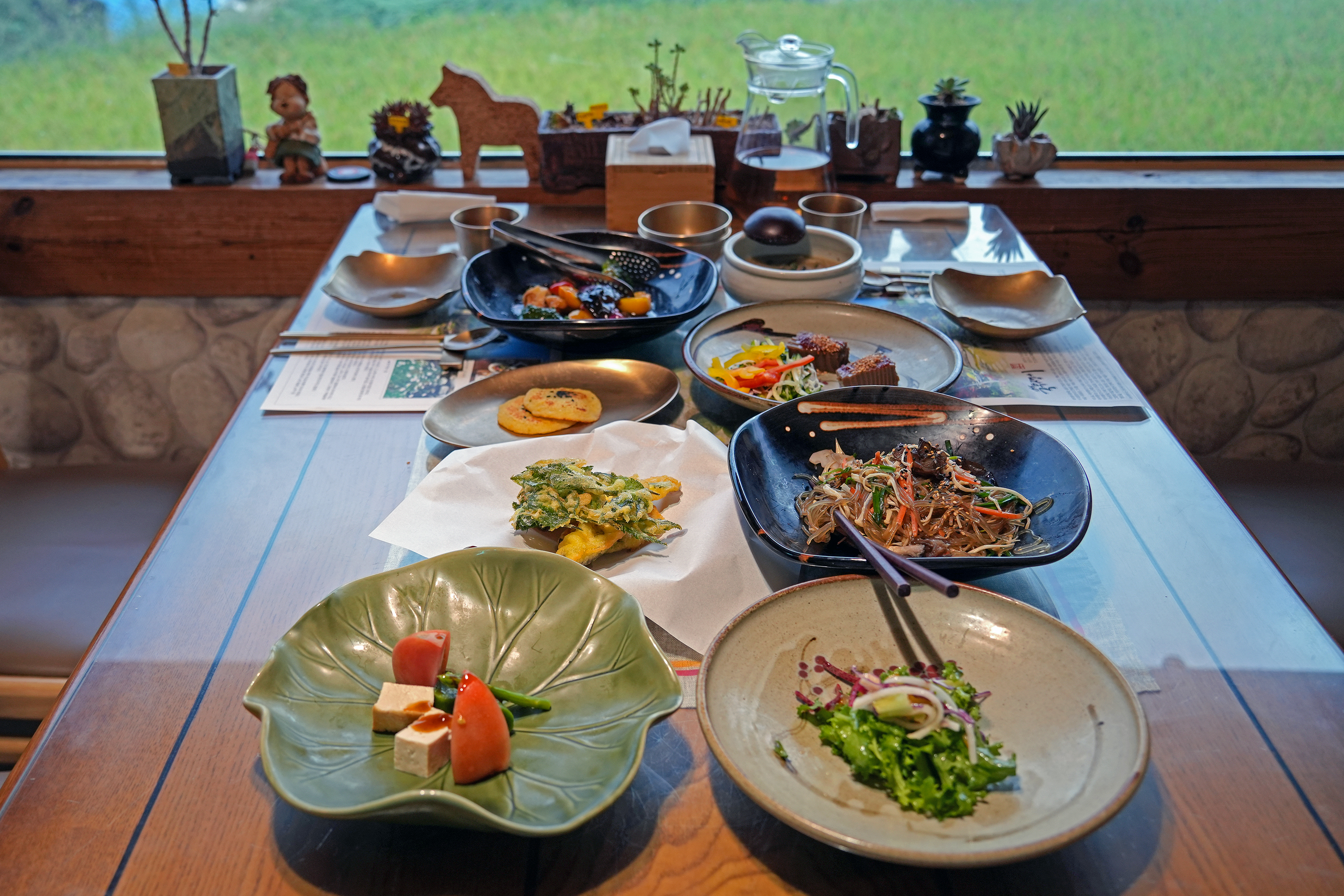 경주 불국사 근처 맛집 추천 쑥부쟁이 채식 코스 요리