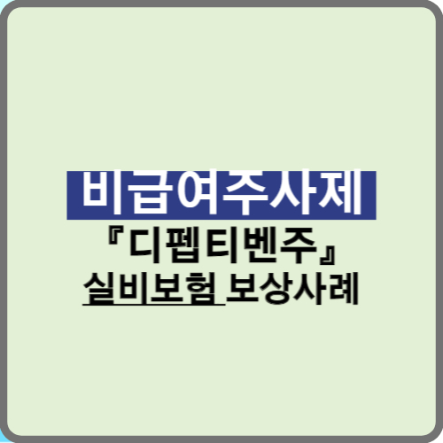 비급여 영양제,비타민제, 아미노산제 디펩티벤주 실비보상 사례