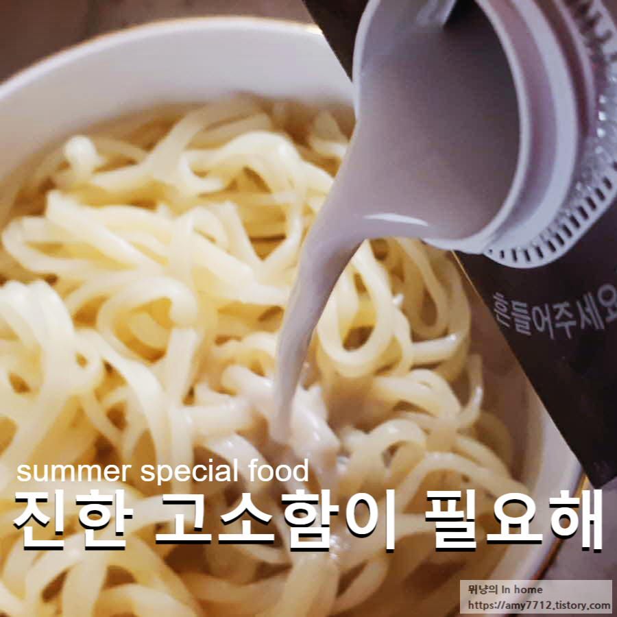  콩국수의 고소한 맛을 찾아서 _마트에서 사온 콩국물 2종