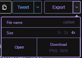 carbon export function