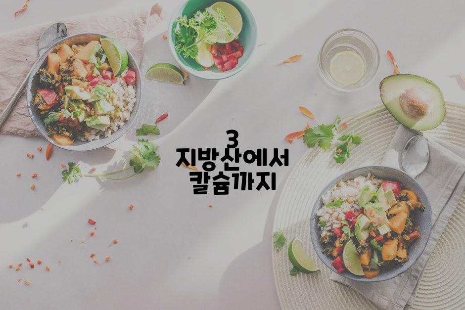 3 지방산에서 칼슘까지