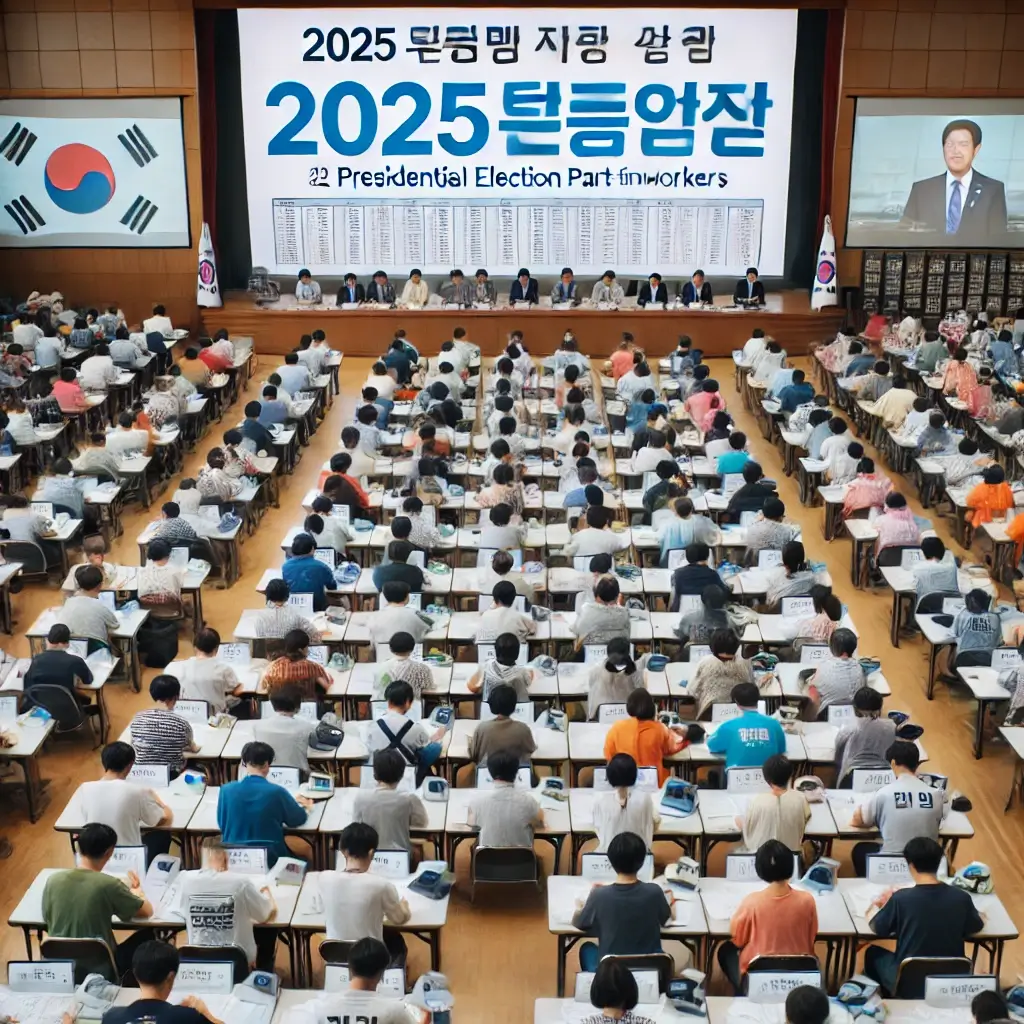 2025 대통령선거 알바 신청 방법! 최대 하루 13만원!?