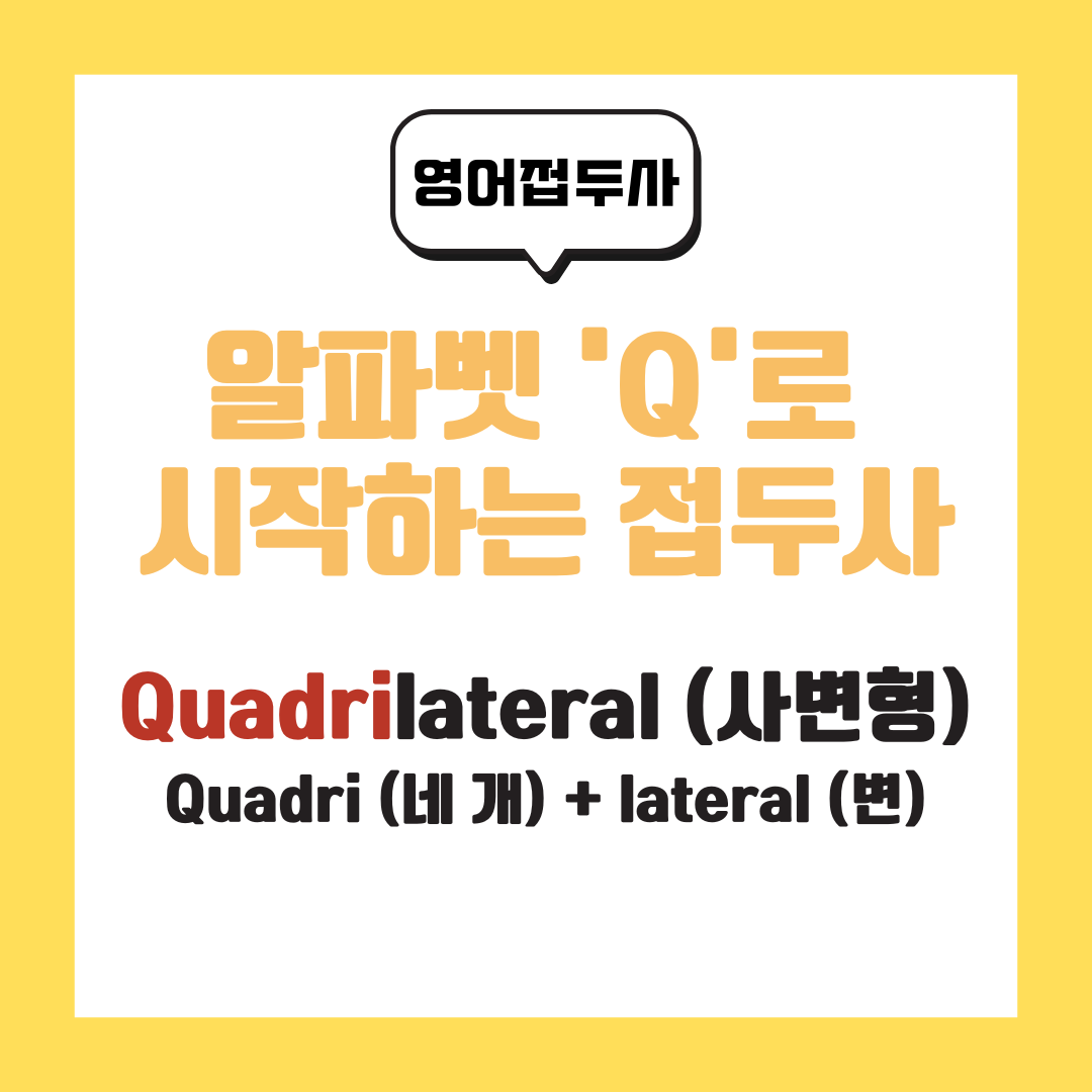 알파벳Q로 시작하는 영어 접두사