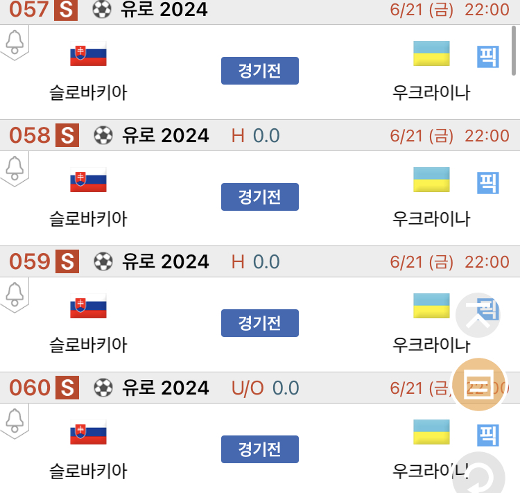 [진짜총판] 6월21일 [유로2024] 슬로바키아 VS 우크라이나