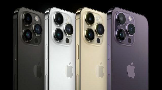 아이폰 14 프로 아이폰 14 프로 맥스 색상 (왼쪽부터 스페이스 블랙&#44; 화이트&#44; 골드&#44; 딥 퍼플)