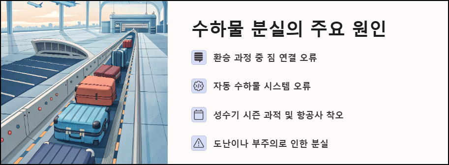 도착 공항 수하물 짐 분실 원인