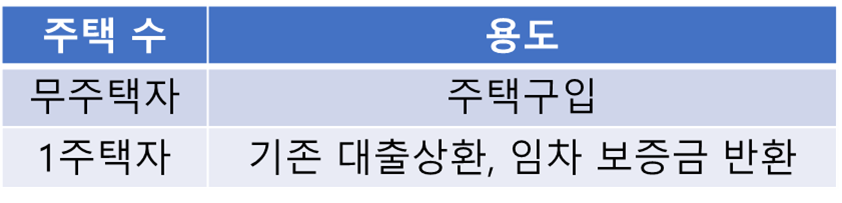 특례보금자리론 용도