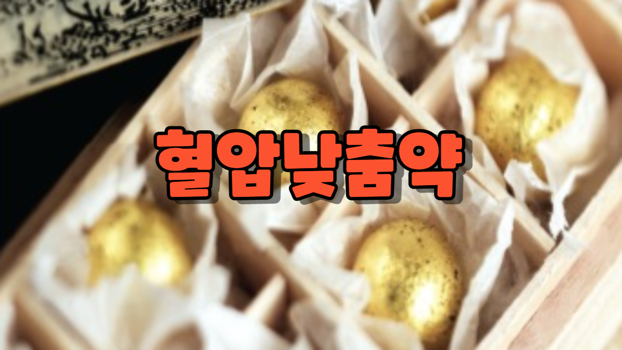 혈압낮춤약