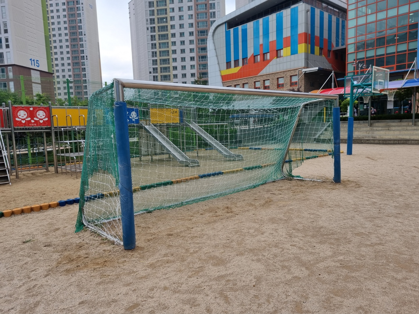  [날개스포츠] 남양주월산초등학교 축구골망 교체, 축구골망 설치 작업