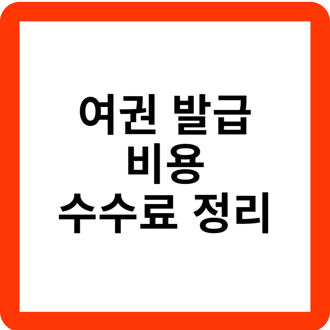 여권 재발급 비용