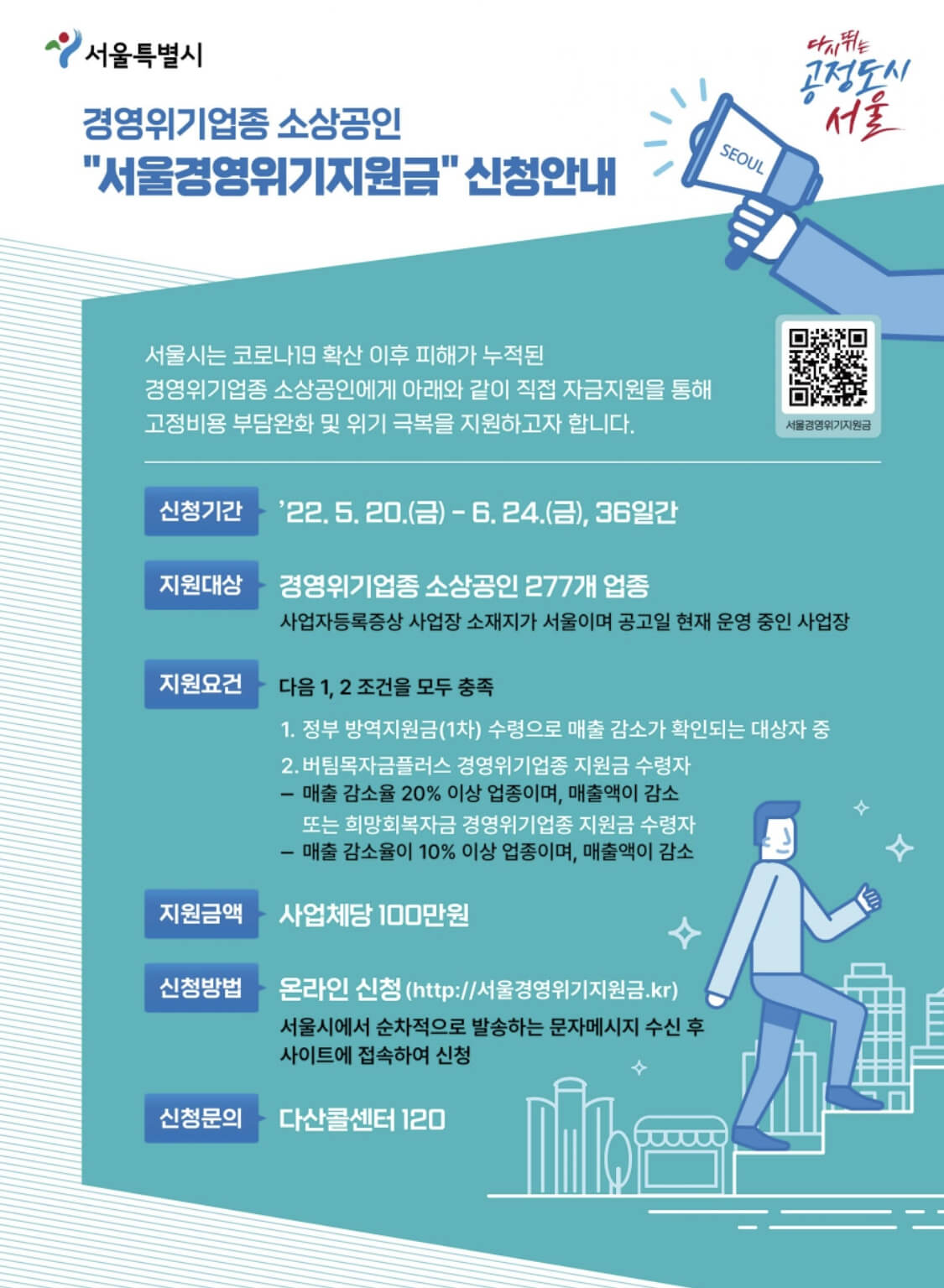 서울시 경영위기자금 포스터