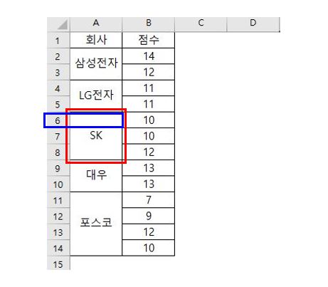 셀범위 설명을 위한 예제