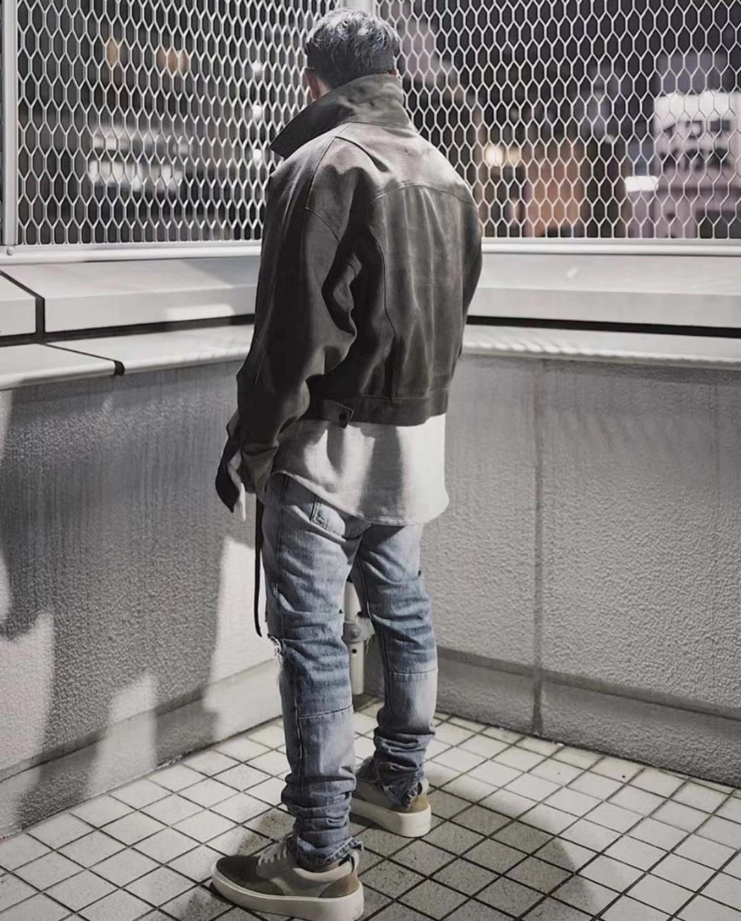  [FEAR OF GOD] 피어오브갓 스웨이드 봄버 트러커 자켓
