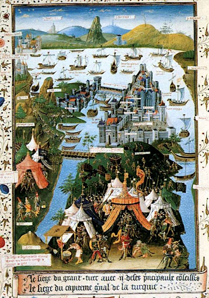 Siege of Constantinople from Bibliothèque nationale manuscript Français