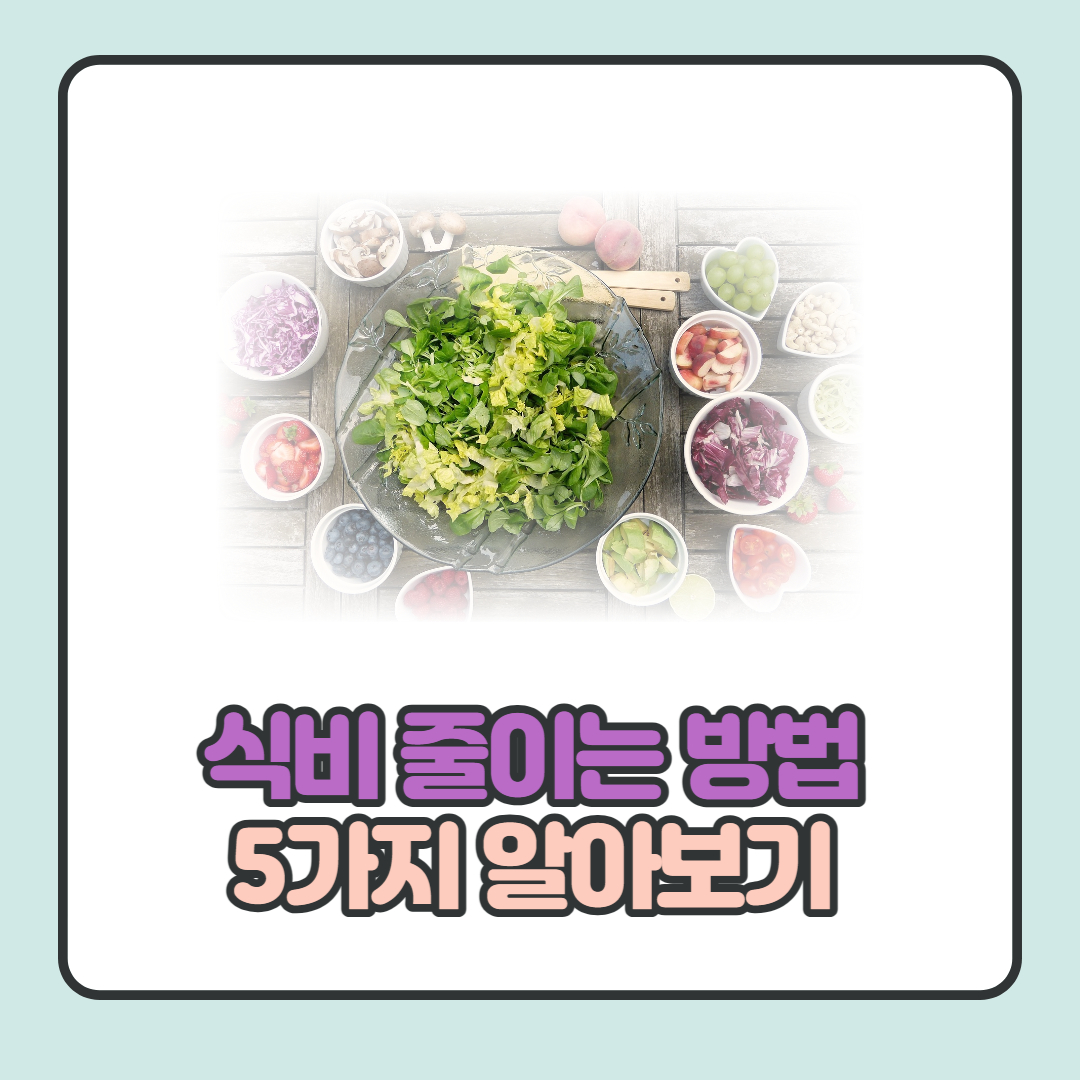  식비 줄이는 방법 5가지를 통한 돈 절약하기