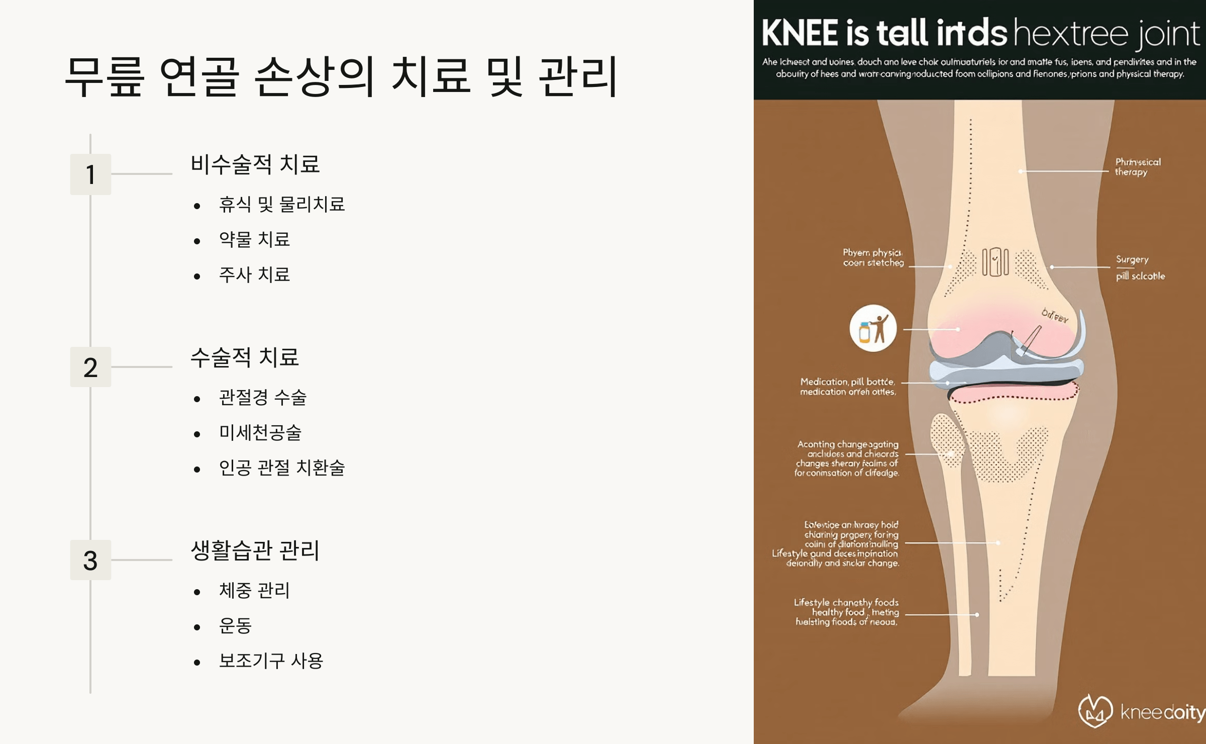 무릎 연골과 관련된 사진입니다.